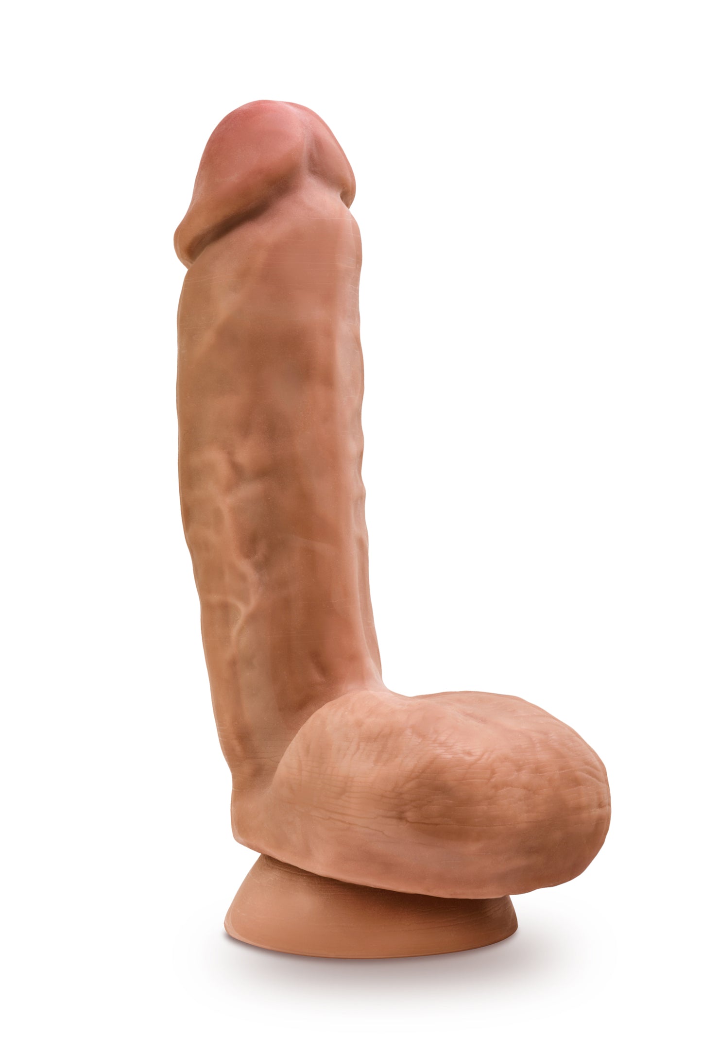 Dr. Skin Glide - 8.5 Inch Self Lubricating Dildo Lubricating Dildo With Balls - Mocha BL-52587