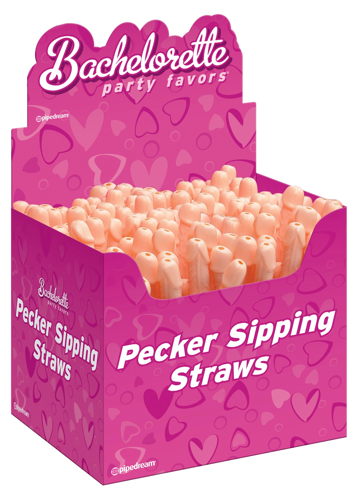 Bachelorette Party Favors - Pecker Sipping Straws - 144 Piece Display - Light PD6205-99D