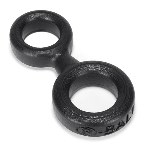 8-Ball Cockring With Attached Ball Ring Oxballs - Black OX-1076-BLK