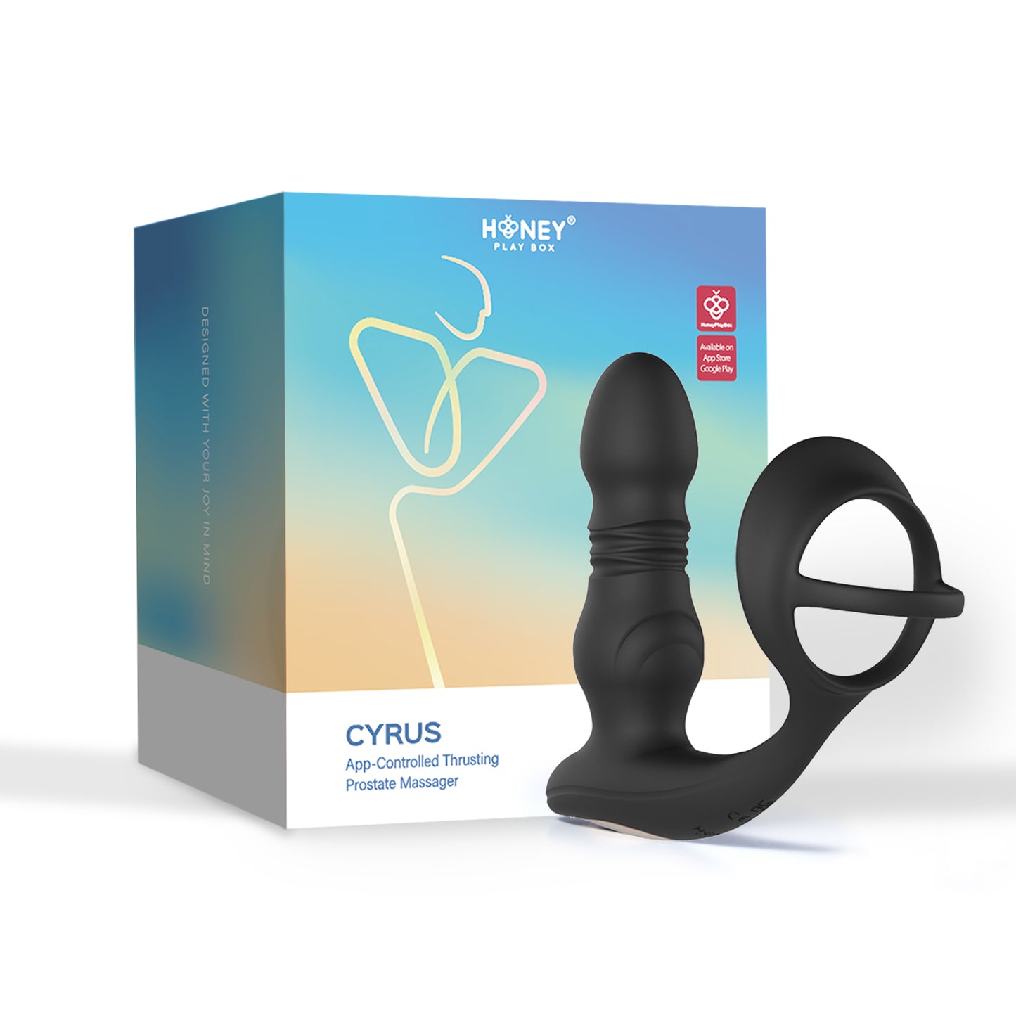Cyrus - App Control Thrusting Prostate Massager - Black H-AP-22-950BK