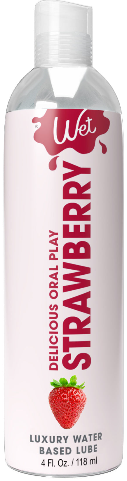 Wet Delicious Oral Play - Strawberry - Waterbased Flavored Lubricant 4 Oz WT21525