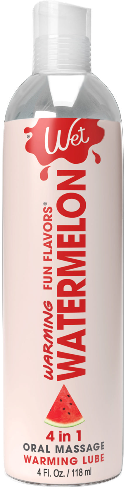 Wet Warming Fun Flavors - Watermelon - 4 in 1 Lubricant 4 Oz WT20431