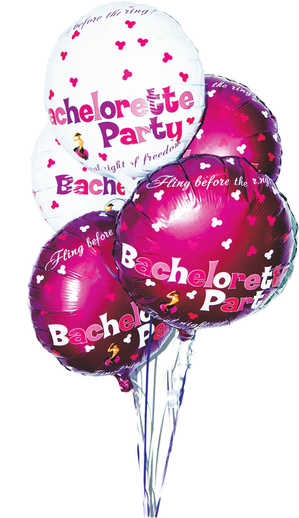 Bachelorette Party Foil Balloons 9 Pack Assorted Colors HTP2512