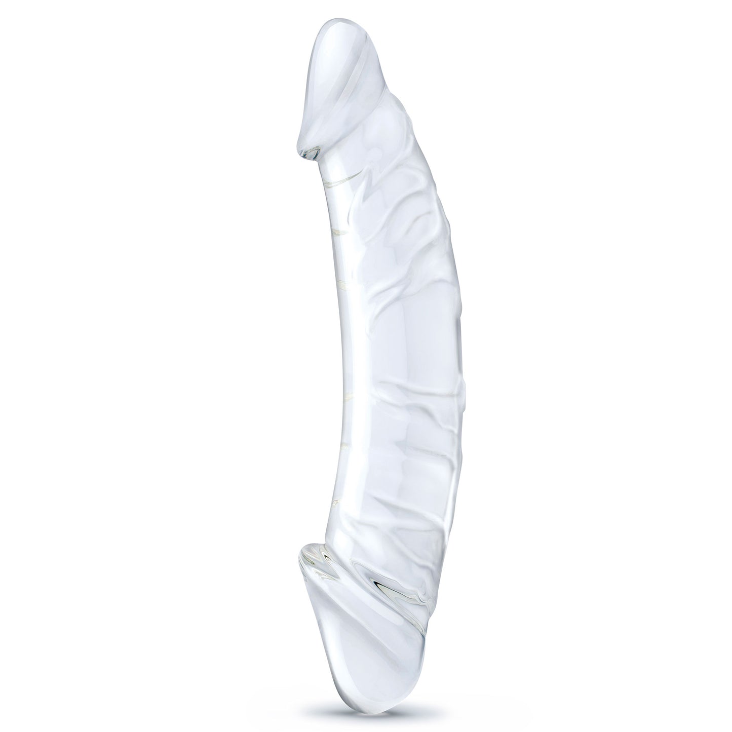 10.5 Inch Girthy Realistic Glass Double Dong - Clear GLAS-506