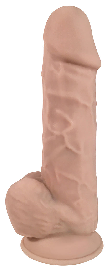 8 Inch Fleshstixxx Silicone Dildo With Balls - Vanilla CN-19-0529-10