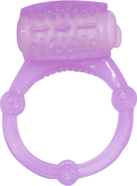 Humm Dinger Vibrating Penis Ring Clitoral Stiimulator - Purple HTP2066