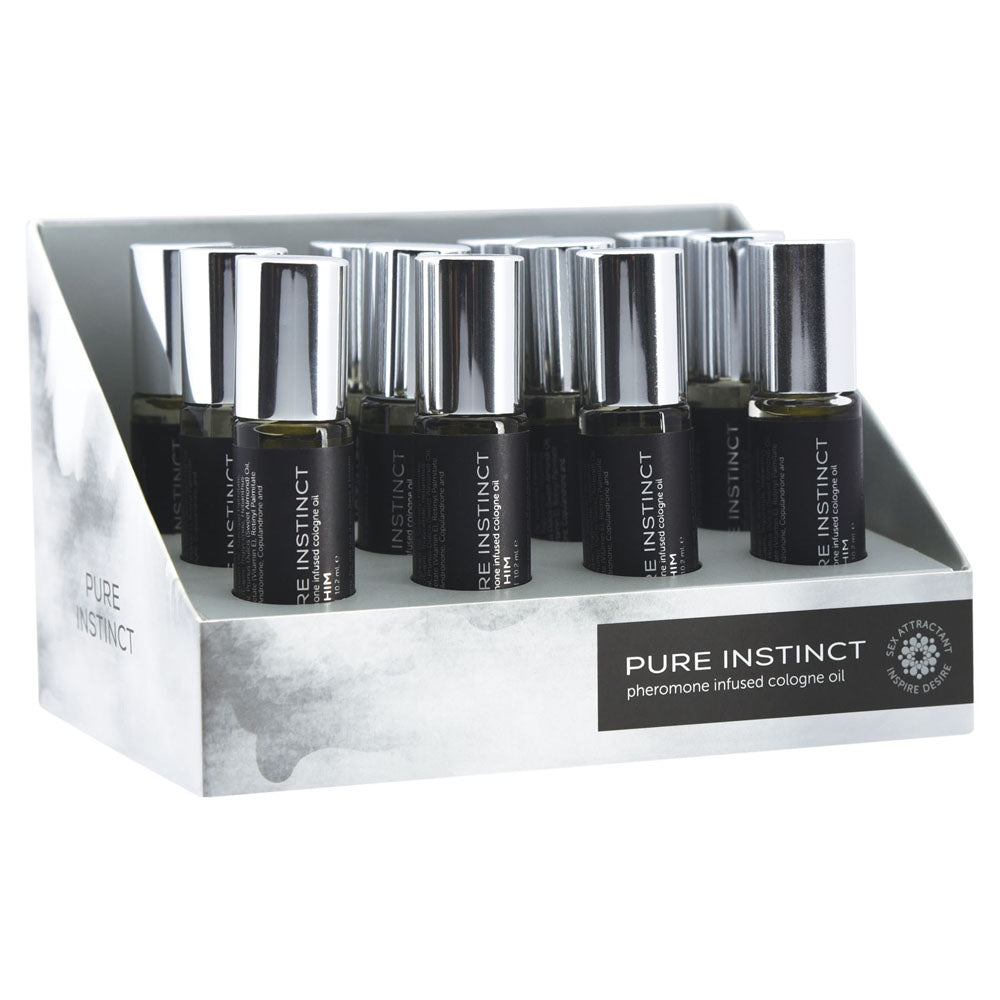 Pure Instinct Pheromone Cologne Oil for Him - 10.2ml 12 Pc Display Set JEL4001-99