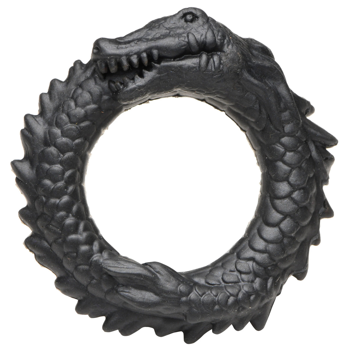 Black Caiman Silicone Cock Ring - Black CC-AH297