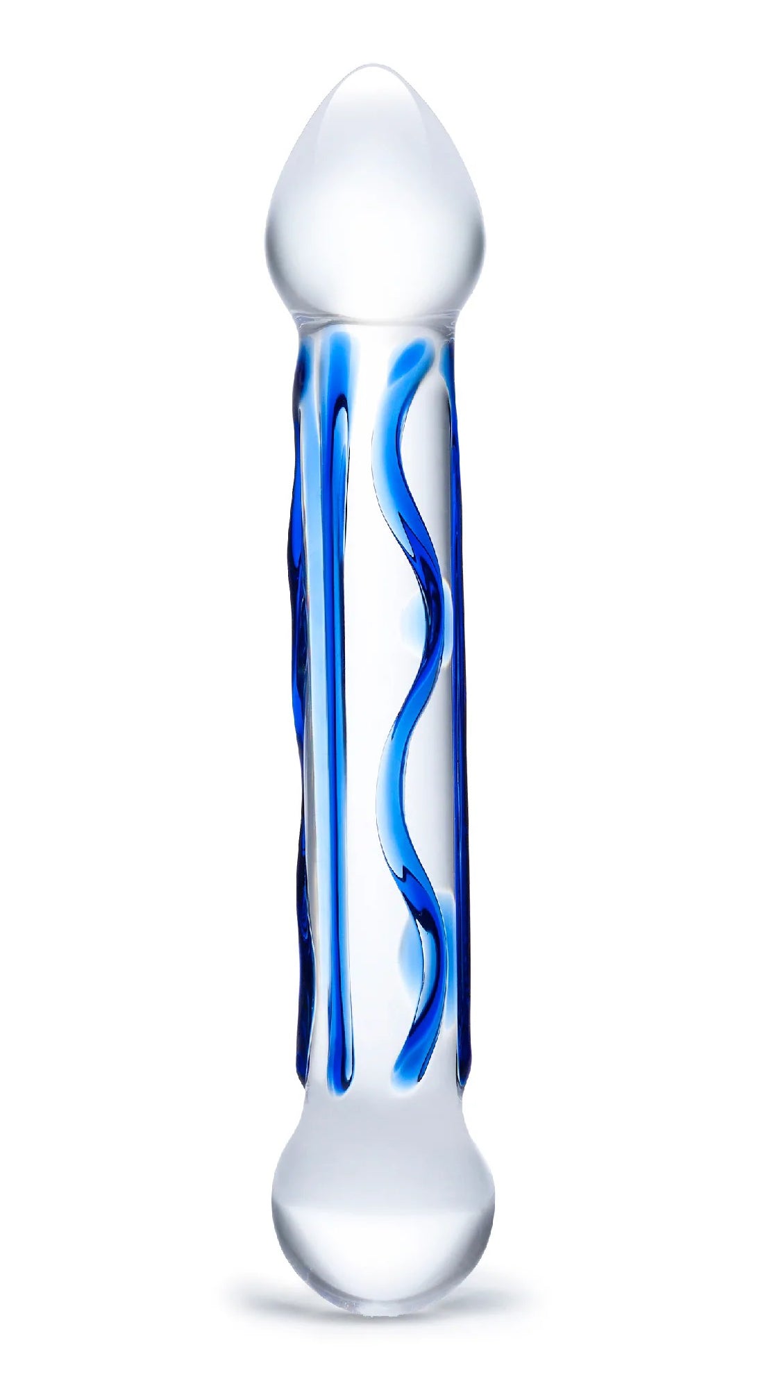 6.5 Inch Full Tip Textured Glass Dildo GLAS-145