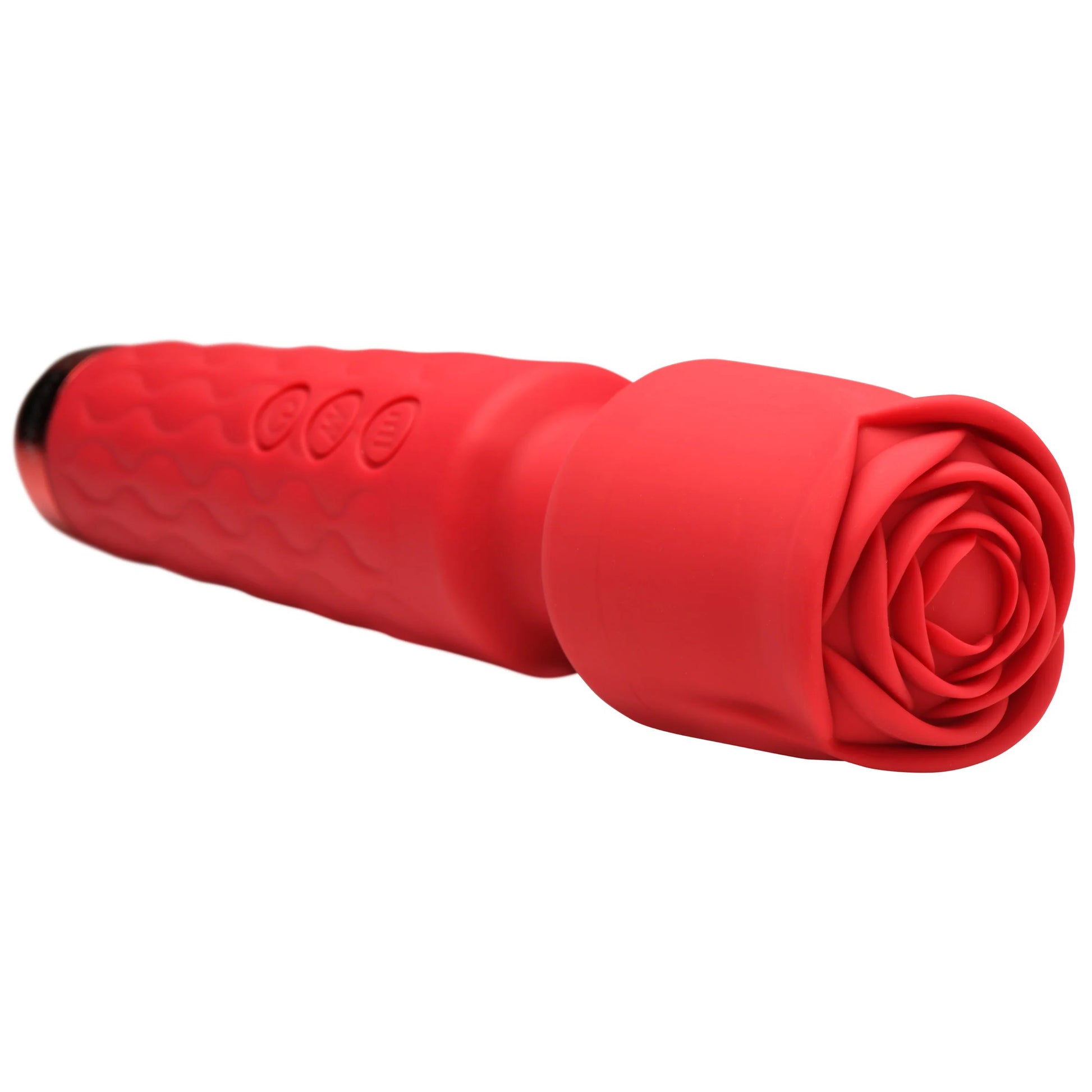 Pleasure Rose 10x Silicone Wand With Rose  Attachment - Red INM-AH318