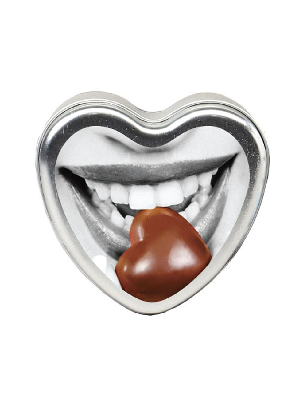 Edible Heart Candle- Chocolate - 4 Oz. EB-HSCK005