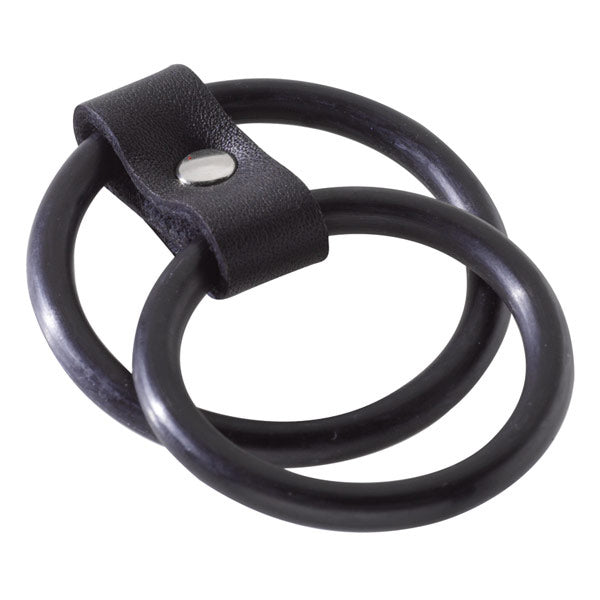 Nitrile Dual Cock Ring - Black BSPL-06D-2